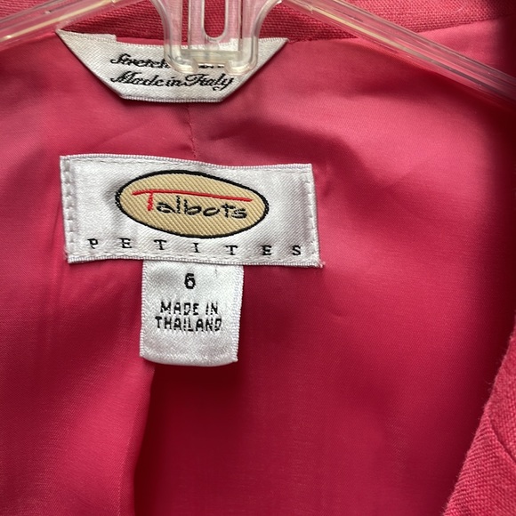 Talbots Pink Coral Spring Blazer Sz Petite 6 - Picture 3 of 11